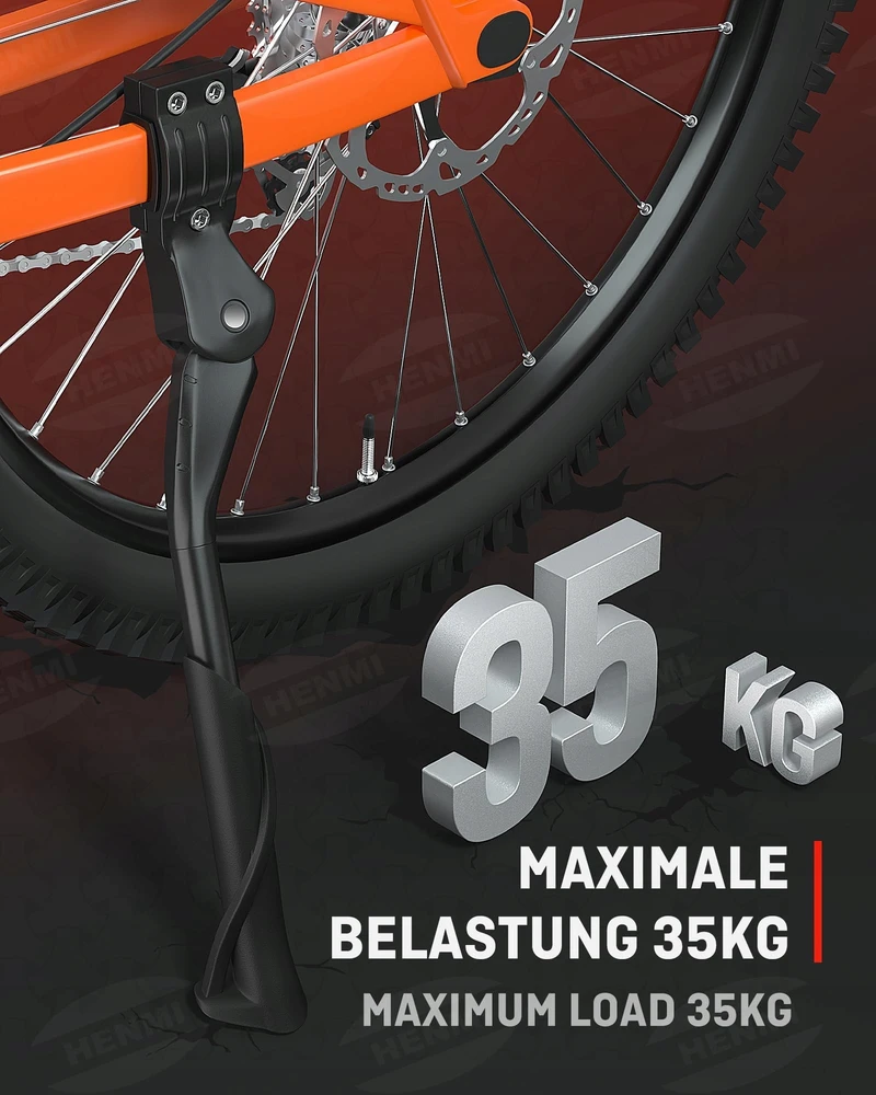 Henmi REGULIUOJAMAS ŠONINIS DVIRAČIO STOVAS 24-29 colių MTB E-DVIRAČIŲ ŽYGIS