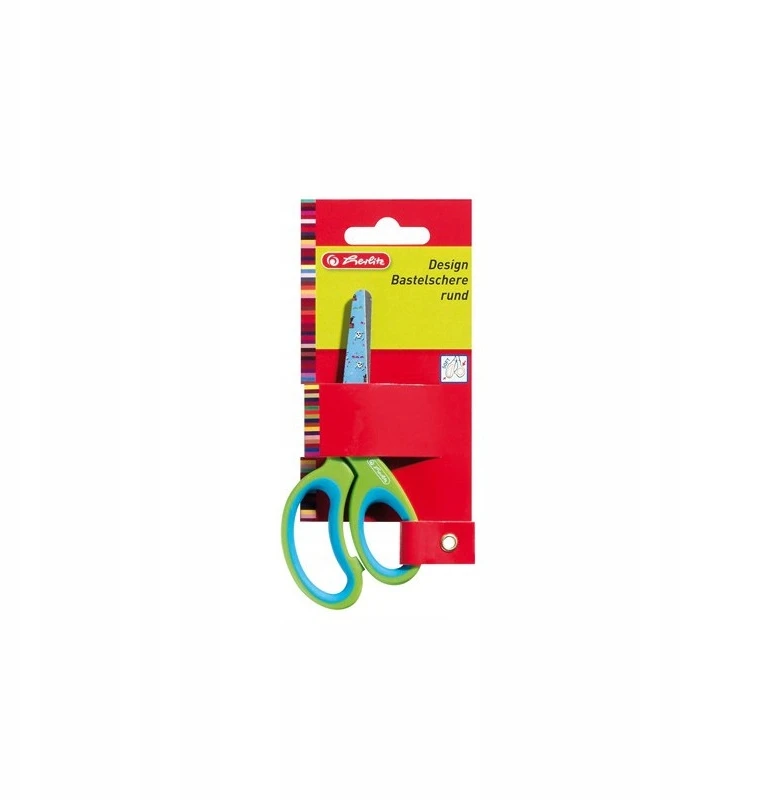 Herlitz ERGONOMIKOS popierinės žirklės 13 cm saugios žirklės biurui ir mokyklai