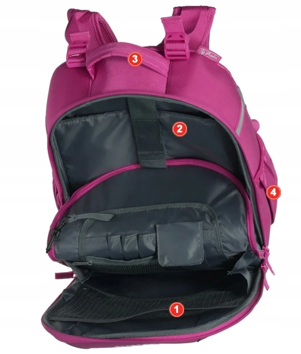 Herlitz Ergonominė kuprinė be.bag airgo / Camouflage pink