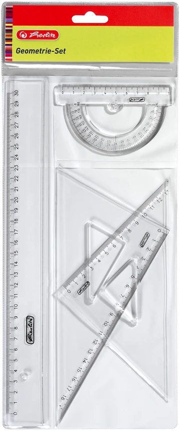 Herlitz Geometrijos rinkinys, 4 dalys