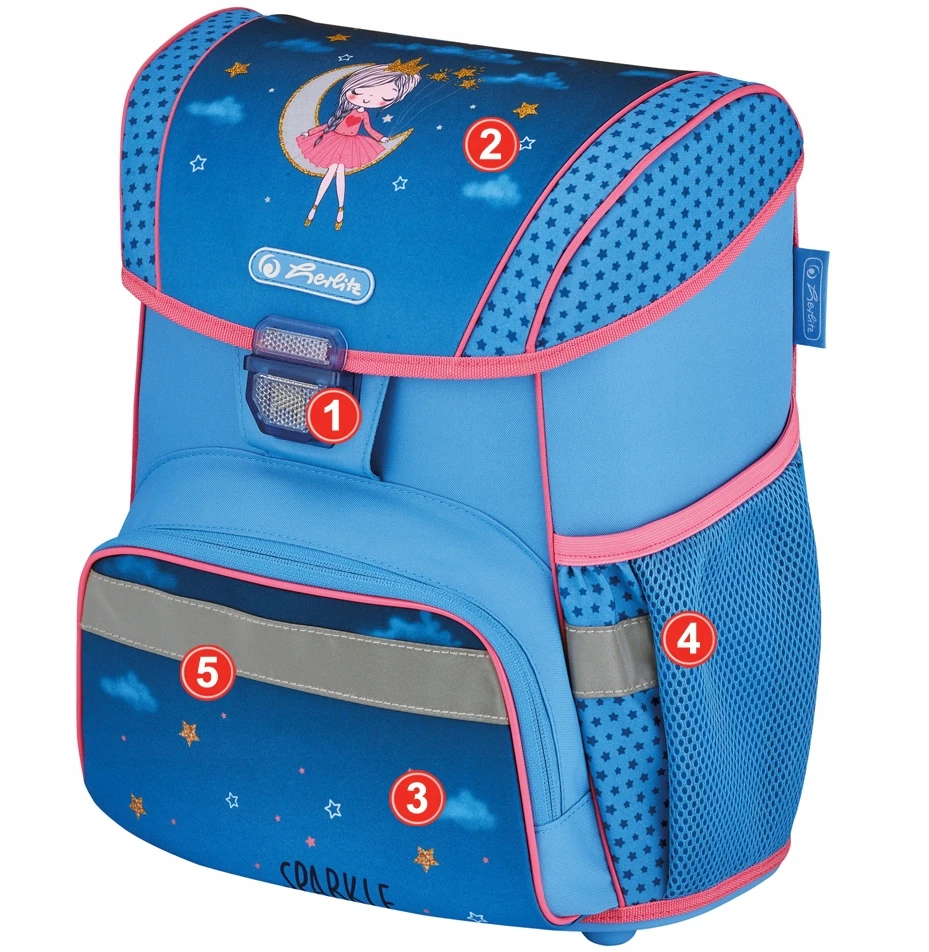 Herlitz kuprinė Loop Plus Moon Lady su priedais
