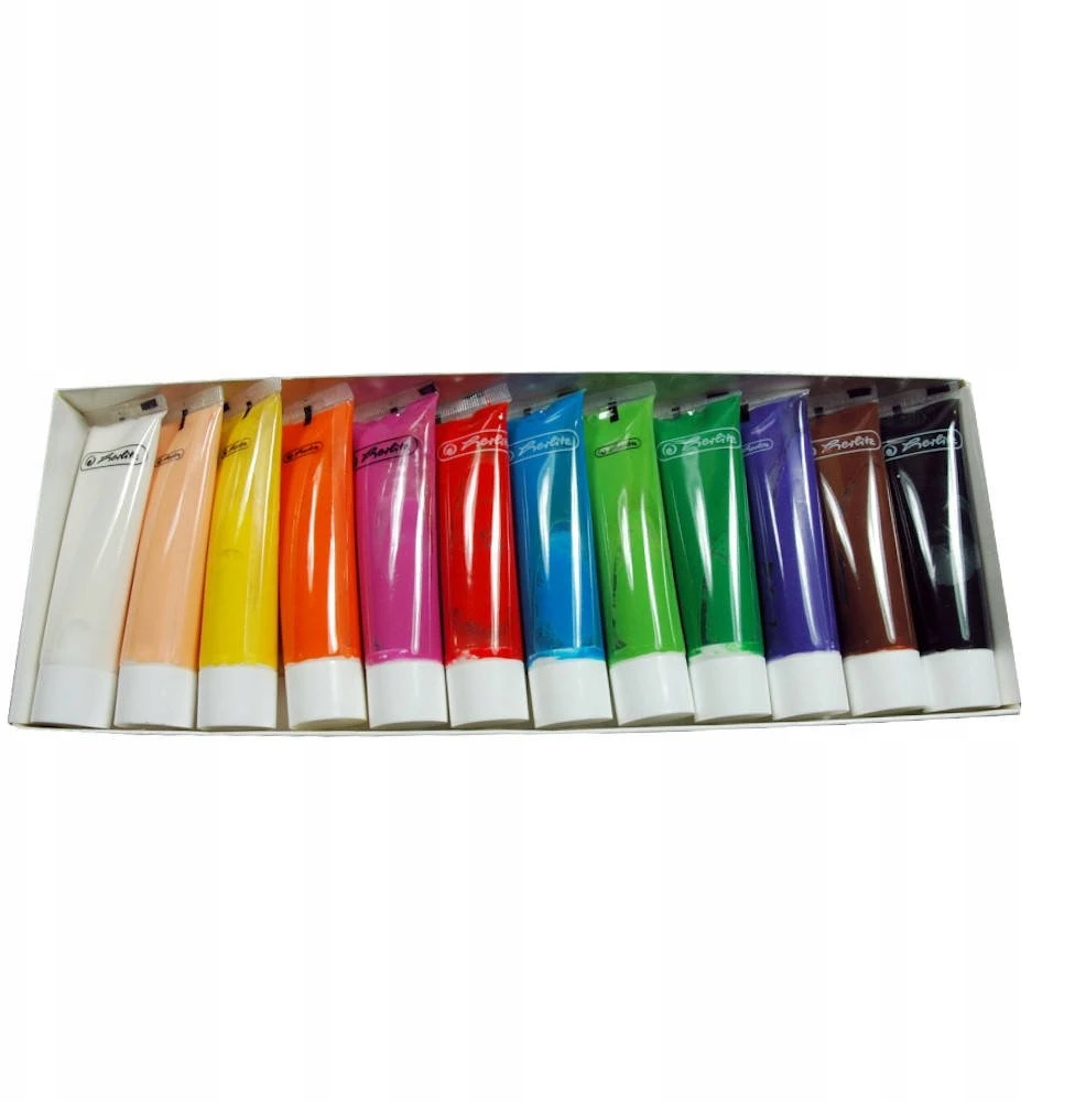 Herlitz plakatinių dažų rinkinys 12 spalvų, 30ml