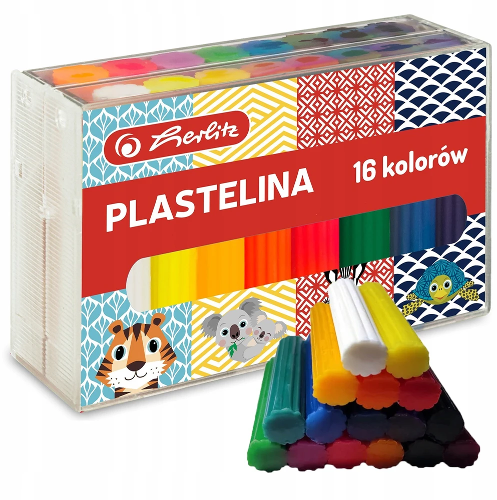 Herlitz plastilinas "cute Animals" 16 spalvų