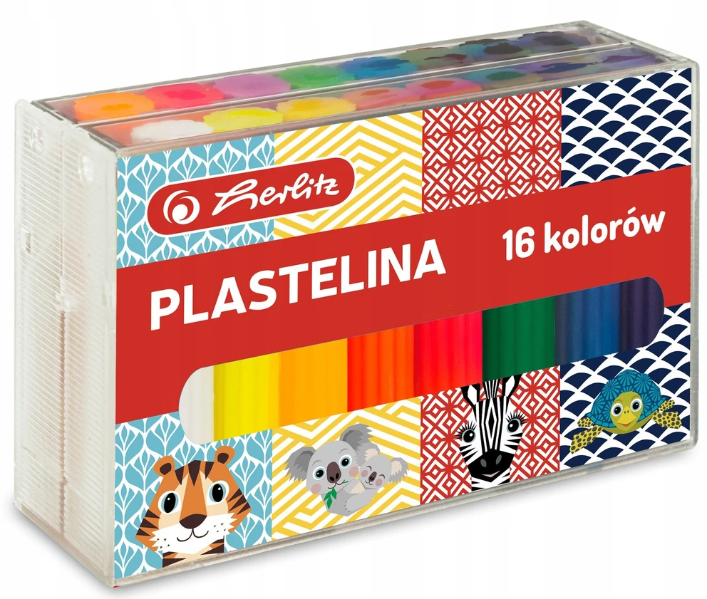 Herlitz plastilinas "cute Animals" 16 spalvų