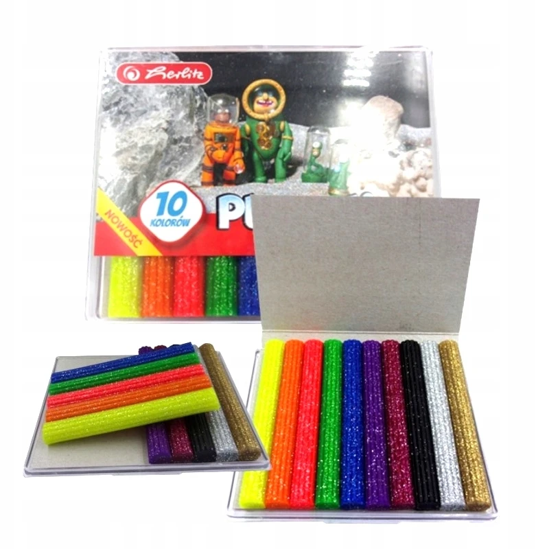 HERLITZ Plastilinas su blizgučiais 10 spalvų