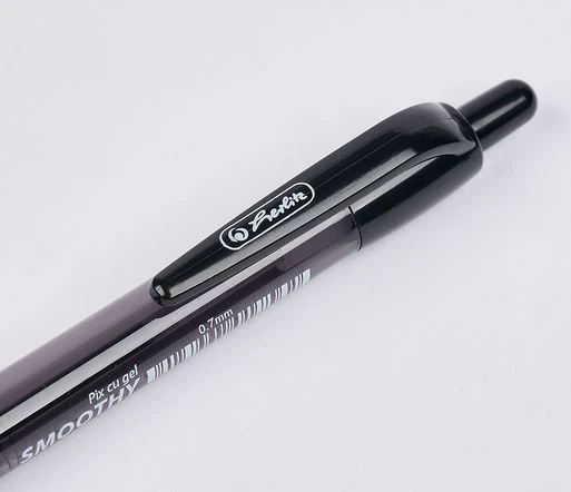 Herlitz Smoothy juodas gelinis rašiklis, 0.7 mm