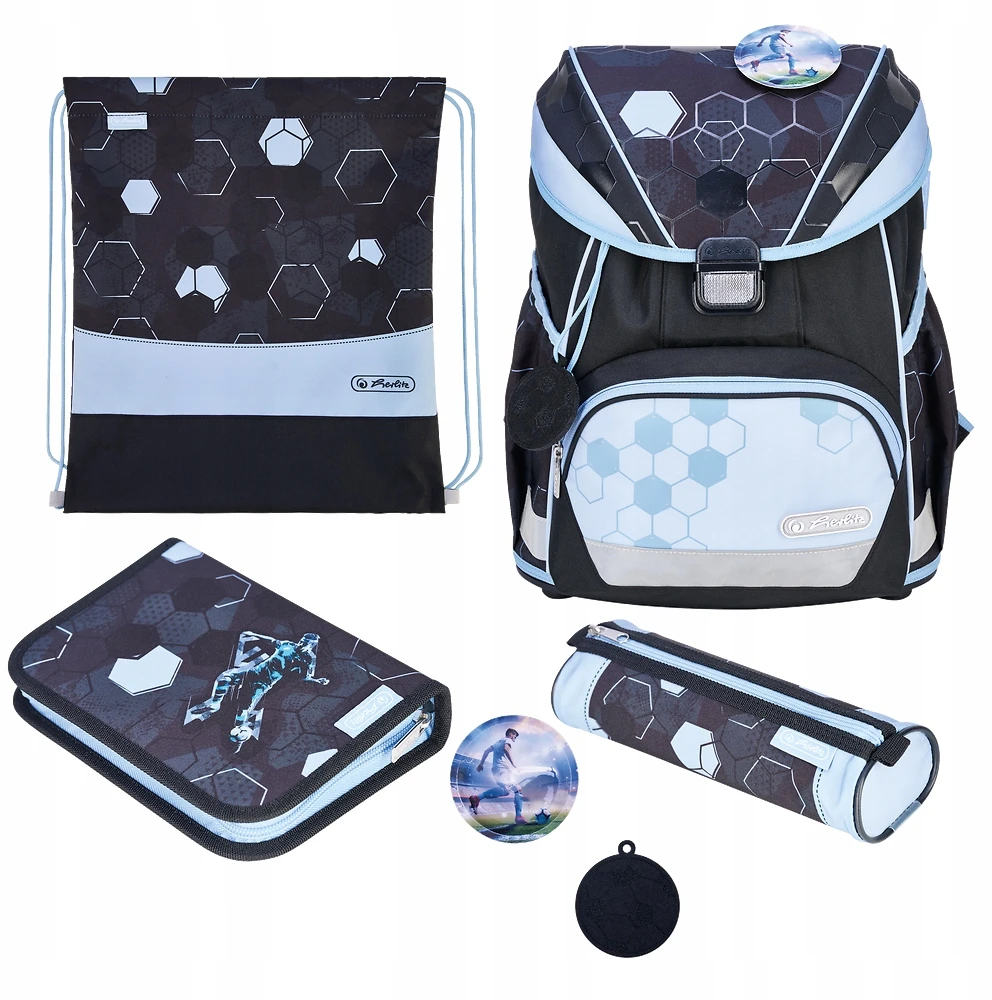 Herlitz Ultralight Xl Plus kuprinė su futbolo motyvu