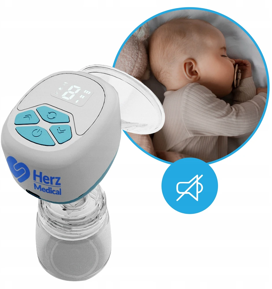 Herz Medical Instruments NEŠIOJAMAS BELAIDAS DVIFAZIS ELEKTRINIS KRŪČIŲ PRIMANTAS + baterija BE BPA