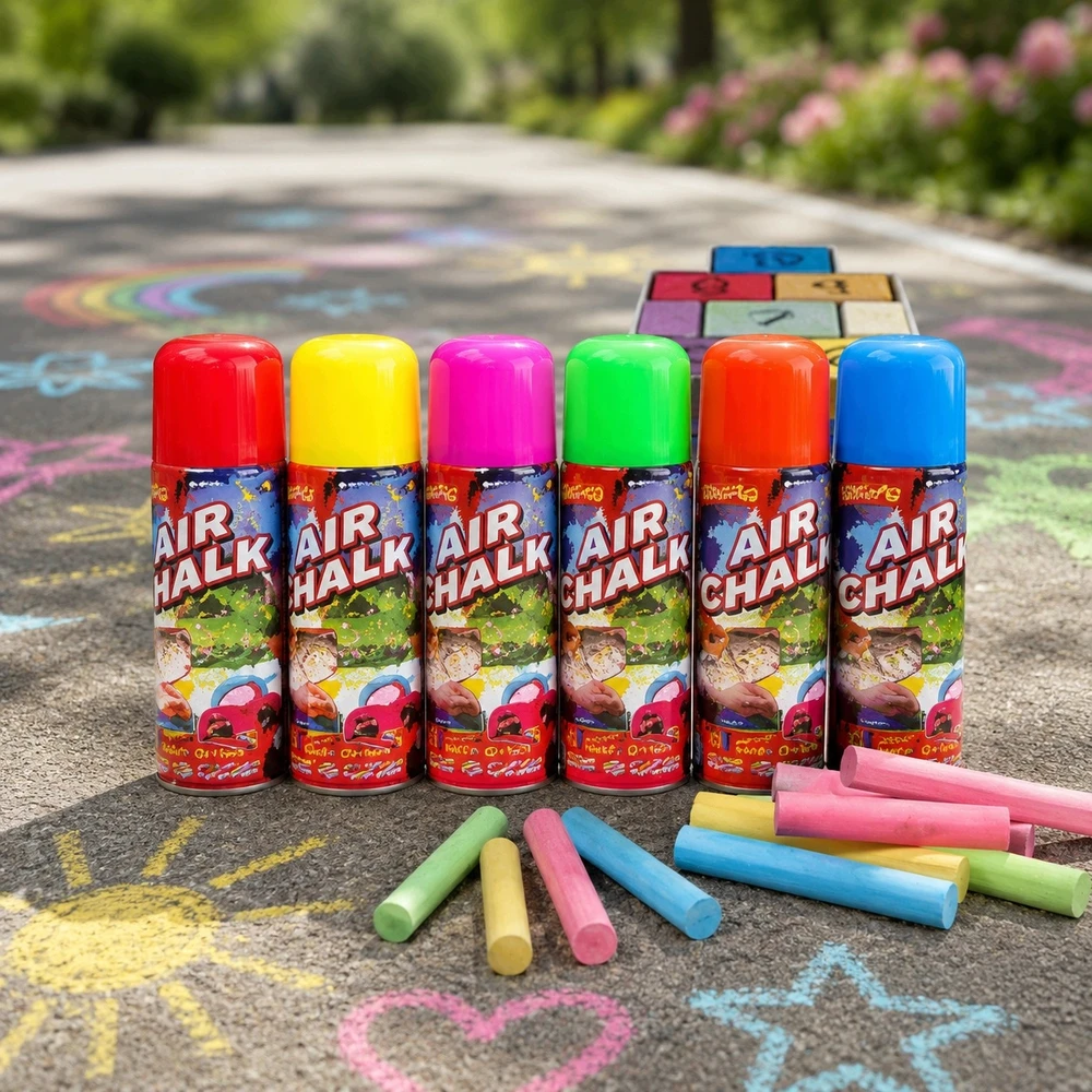 Hestia PLAUNAMO KREIDOS PURŠKAMA 150 ml 6 Vnt. KREIDOS PURŠKAMA ANT DANGTIMS IR ASFALTUI