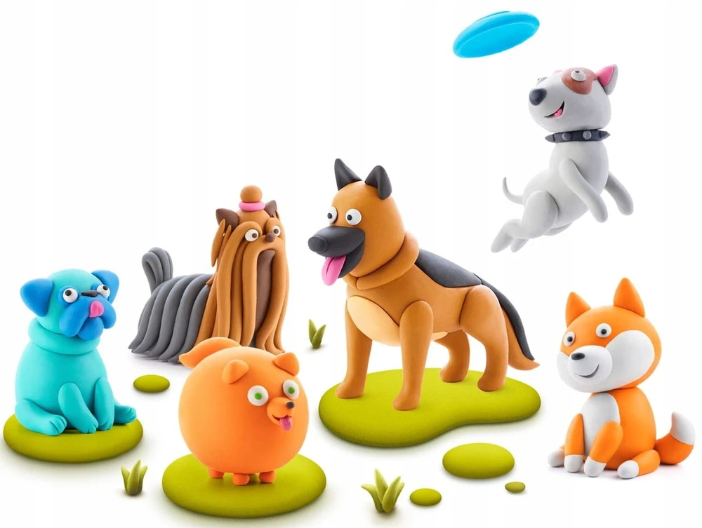 HEY CLAY HCL30117 Plastikiniai moliniai špicų šunys