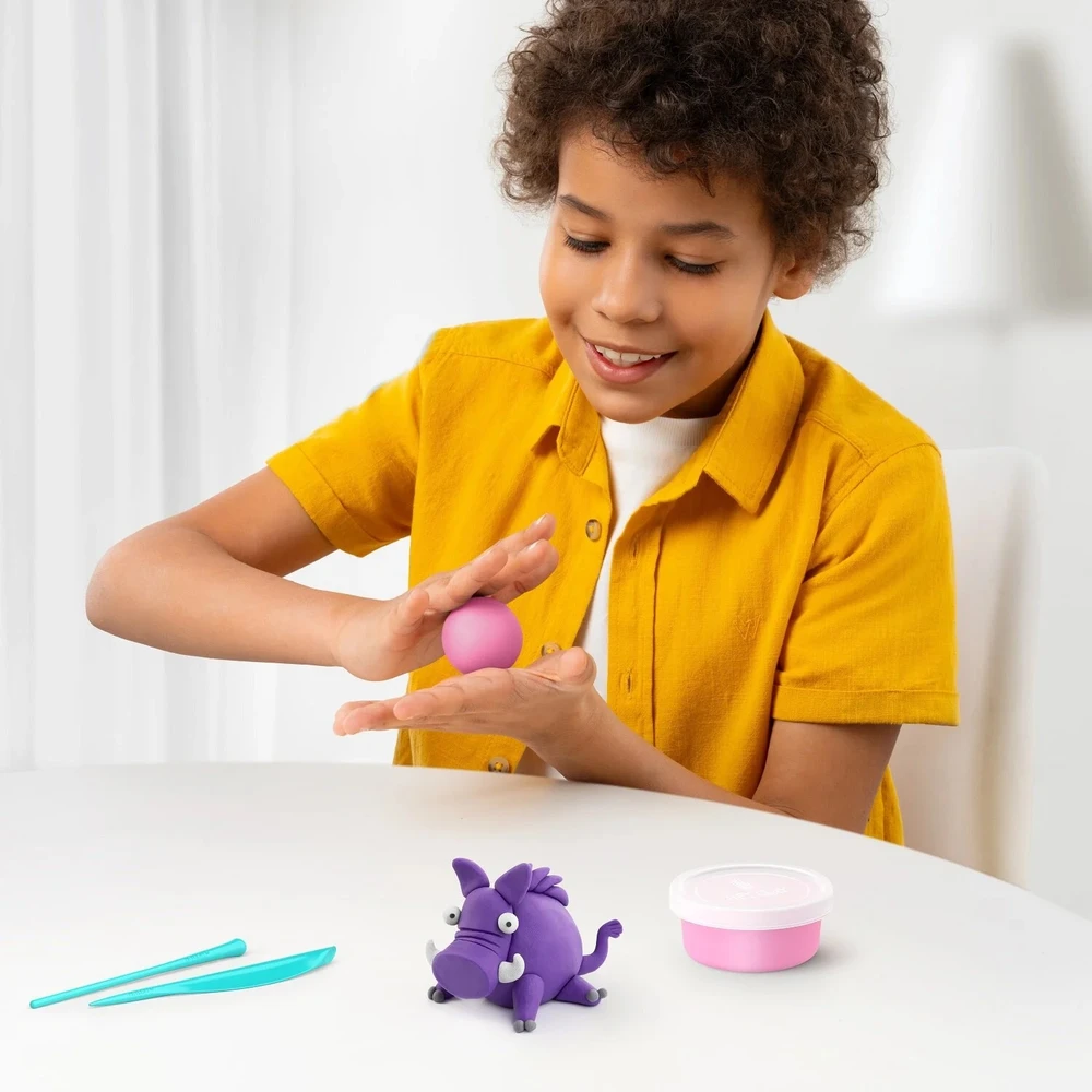 TM Toys Rankdarbių rinkinys Hey Clay miško gyvūnai su priedais