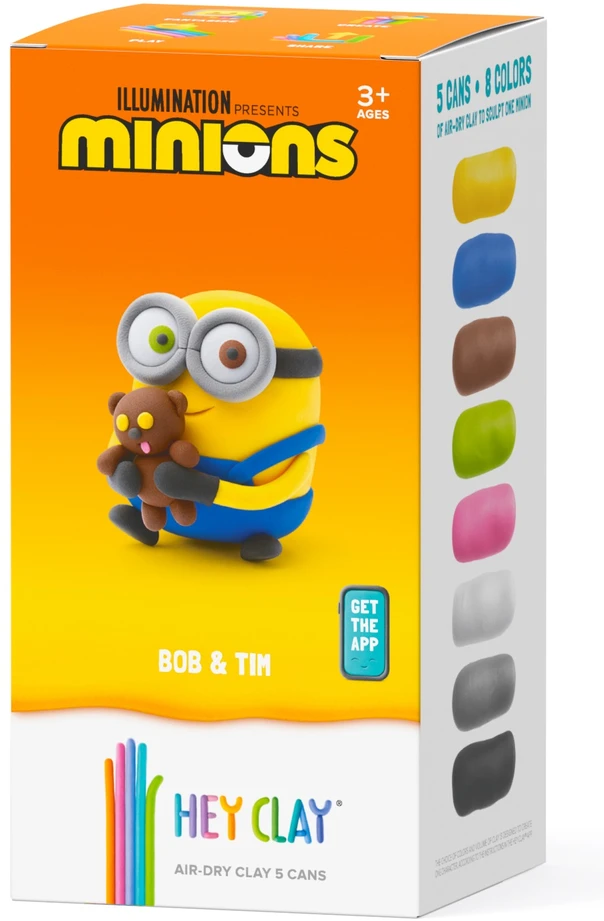 Hey Clay Sveiki, Clay. Minionai. Bobas ir Timas TM žaislai