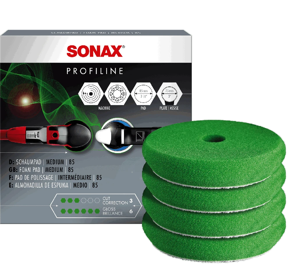SONAX Hibridinis avikailio poliravimo padas, 143mm 493800