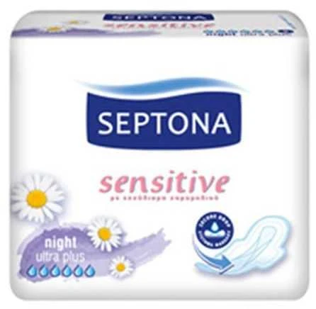 Higieniniai paketai Septona Sensitive Night plus 8vnt