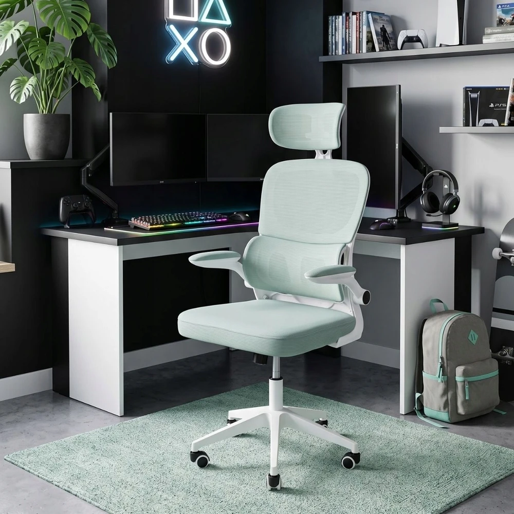 Hile Ergonomiška pasukama biuro kėdė, stalo kėdė, mėtų Žalias L069