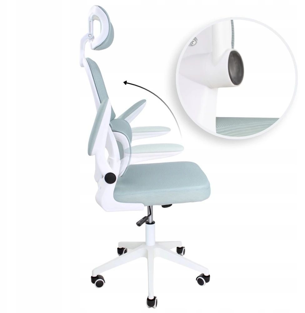 Hile Ergonomiška pasukama biuro kėdė, stalo kėdė, mėtų Žalias L069