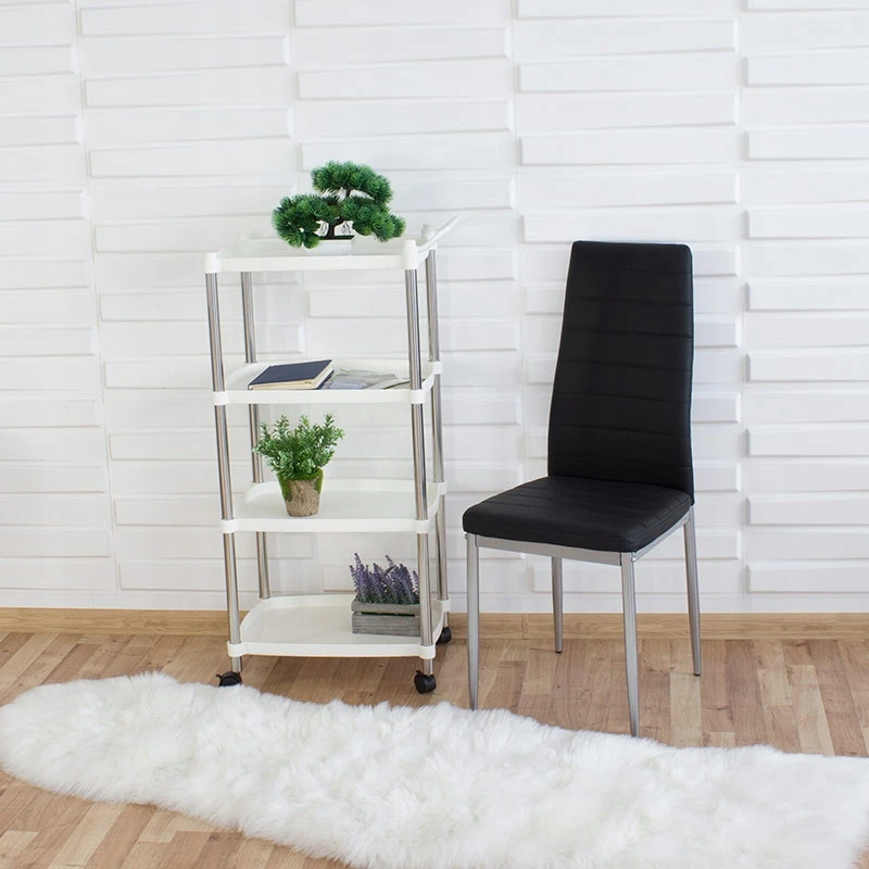 Hile Kėdė ECO LEATHER KĖDĖS juodos kojos pilkos 704B-TH