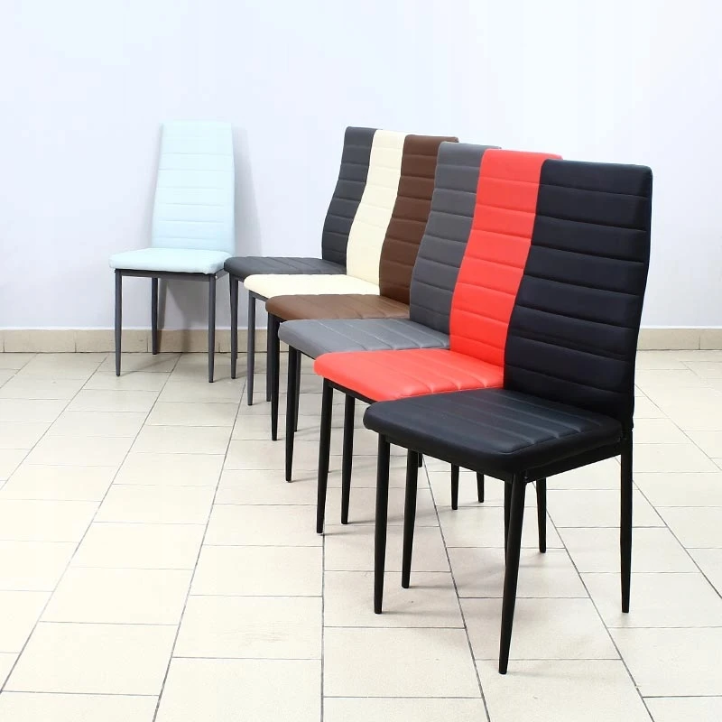 Hile Kėdė ECO LEATHER KĖDĖS juodos kojos pilkos 704B-TH
