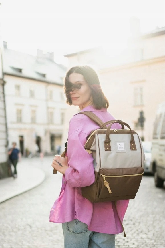 Himawari Dual M geltonas miesto kuprinė, unisex