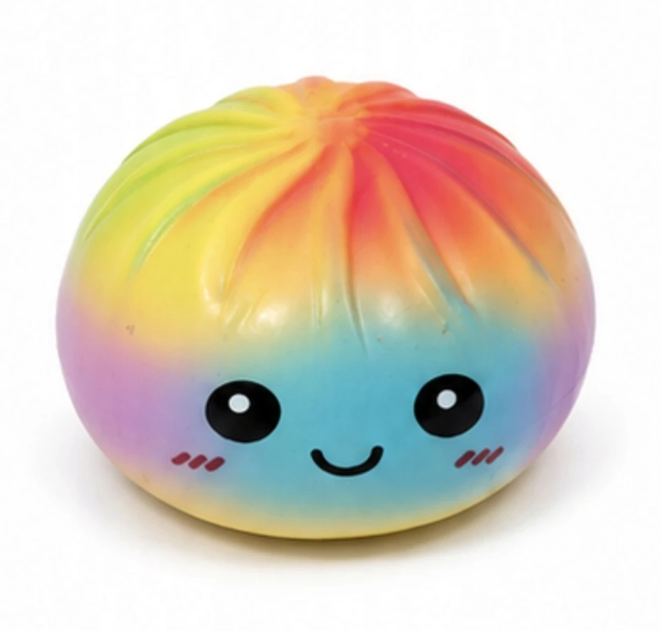 Trend Toys - Kawaii vaivorykštės putplasčio koldūnai 8,5 cm garinimo krepšelyje (201080)