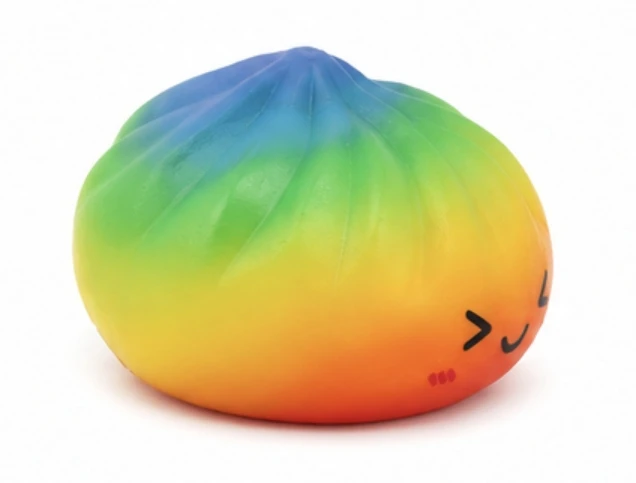 Trend Toys - Kawaii vaivorykštės putplasčio koldūnai 8,5 cm garinimo krepšelyje (201080)