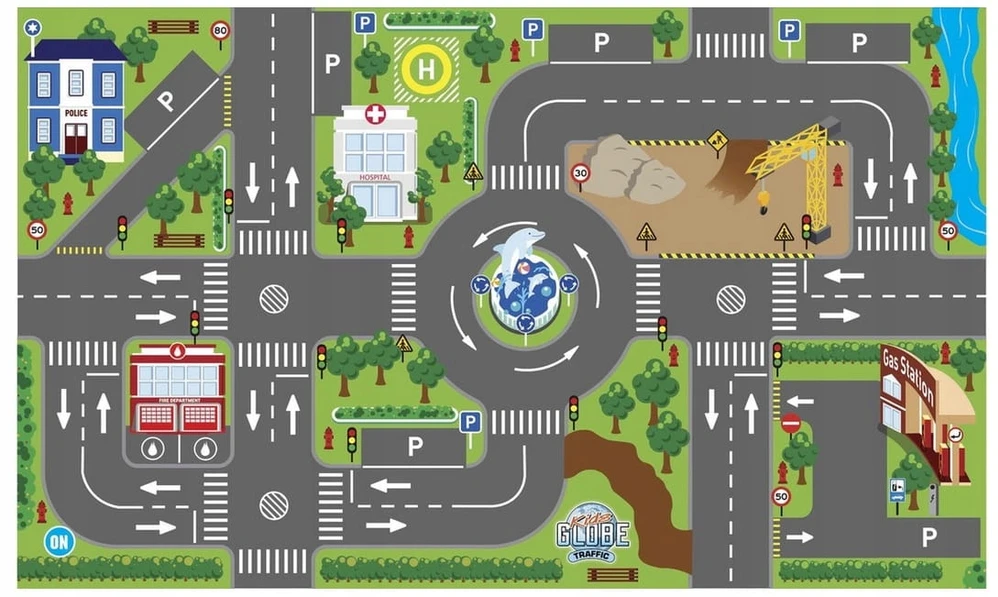 Hipo Kilimas Gatvė su LED šviesoforais