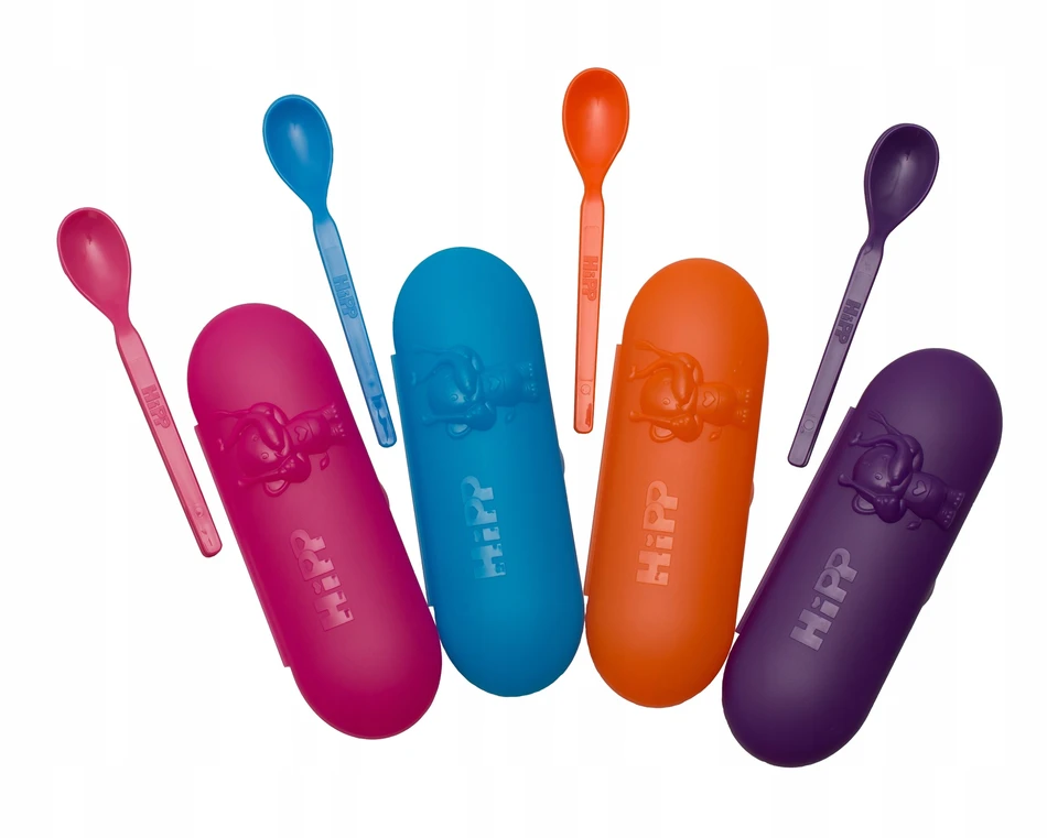 HiPP 2 Violetinė Spoons praktiškame dėkle