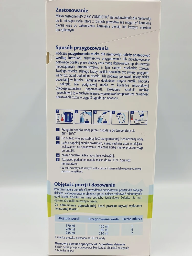 HiPP BIO Combiotik 2 pienas kūdikiams po 6 mėnesių 550g // Terminas 12.26