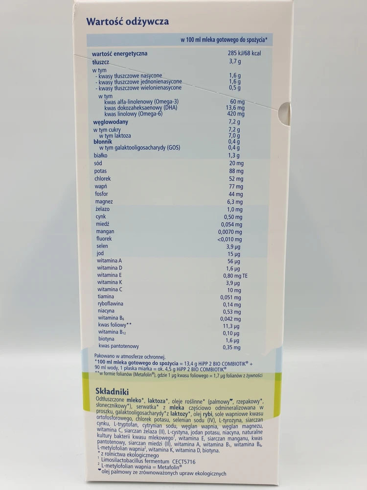 HiPP BIO Combiotik 2 pienas kūdikiams po 6 mėnesių 550g // Terminas 12.26