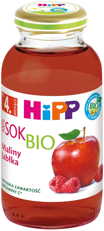 HiPP BIO kartoms Aviečių-obuolių sultys po 4 mėnesio, 200 ml