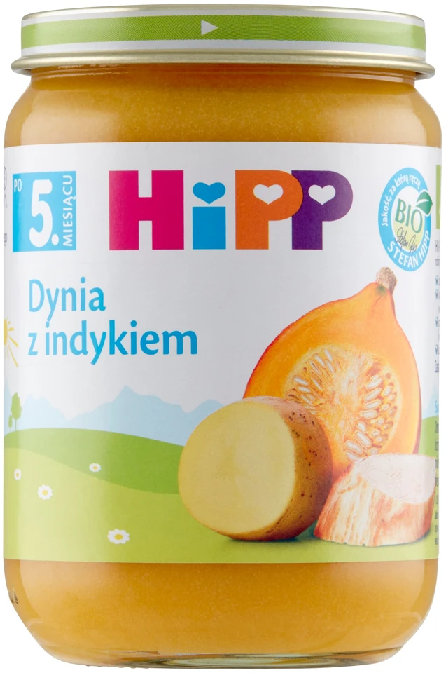 HiPP BIO kartoms moliūgų su obuoliu ir kalakutiena vakarienė 190 g