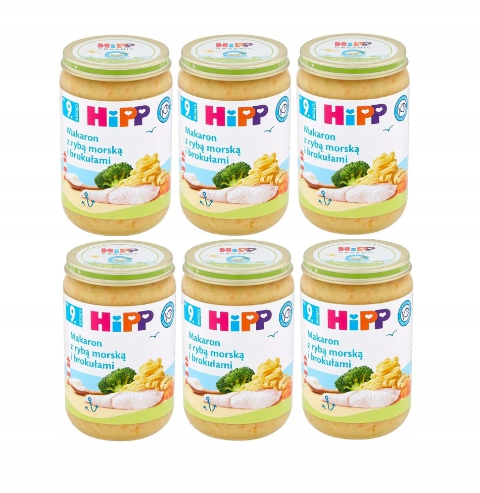 HiPP BIO kartoms vakarienės makaronai su jūros žuvimi ir brokoliais 220 g