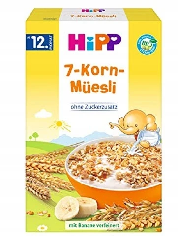 HiPP BIO muslis 7 dribsniai su bananais, 200 g