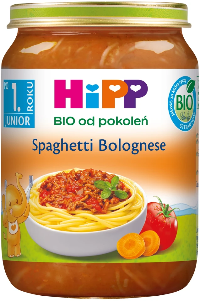 HIPP BIO Spageti Bolonijos vakarienė po 1 metų 250 g