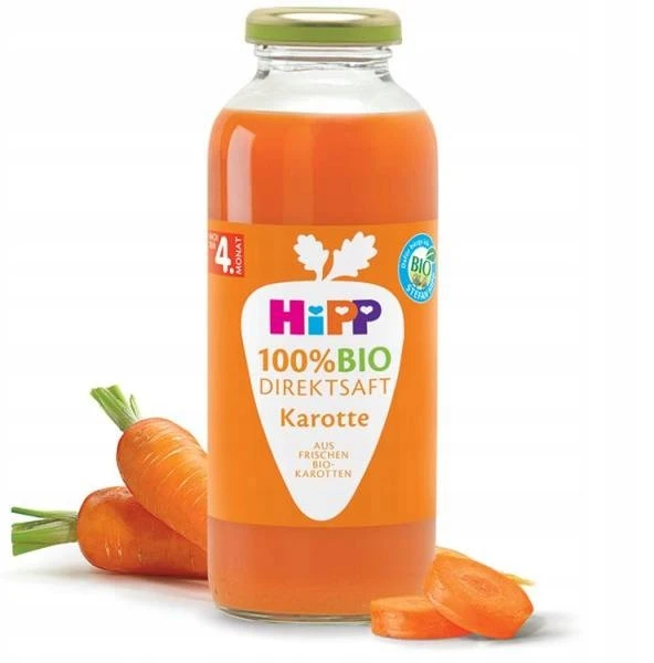 HiPP BIO sultys 100% tiesiogiai spaustos sultingos morkos