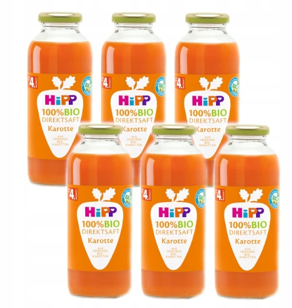 HiPP BIO sultys 100% tiesiogiai spaustos sultingos morkos