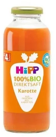 HiPP BIO sultys 100% tiesiogiai spaustos sultingos morkos