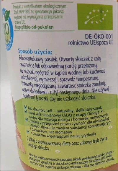 Hipp vakarienė DARŽOVĖS SU VIŠTA IR KDUKULINIAI nuo 9 mėn. 220 g