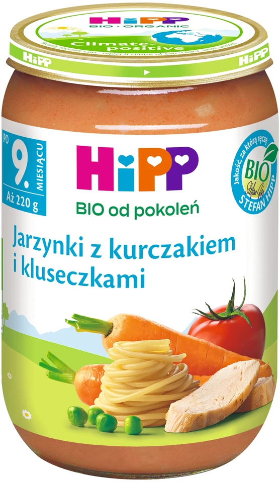 Hipp vakarienė DARŽOVĖS SU VIŠTA IR KDUKULINIAI nuo 9 mėn. 220 g