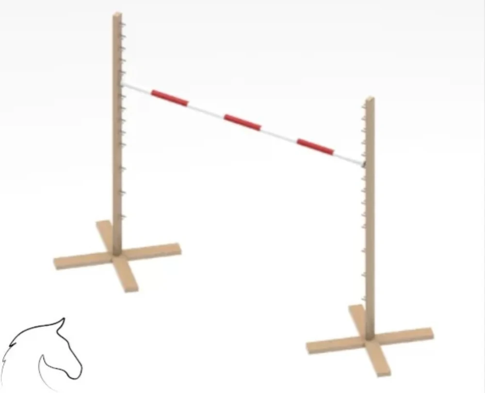 Hobby Horse kliūtis 140cm su skersiniu 120cm Gimtadienio dovana