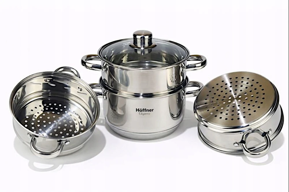 Hoffner STEAMER POT STEAMER 2 L POT INDUKCINIAI DUJINIAI