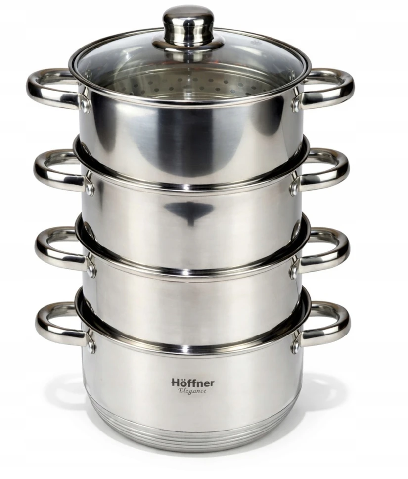 Hoffner STEAMER POT STEAMER 2 L POT INDUKCINIAI DUJINIAI