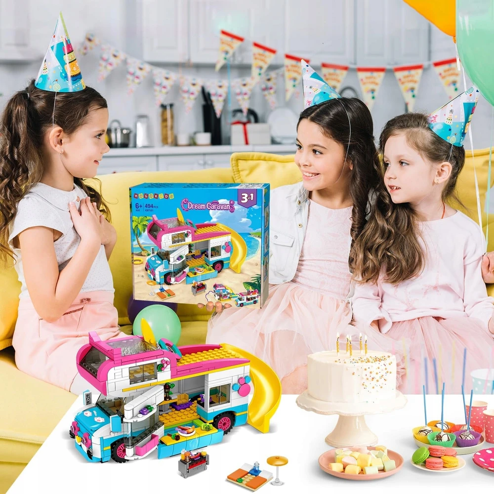 Hogokids BLOKŲ KAMERA ŠEIMOS AUTOMOBILIŲ TRANSPORTO PRIEMONĖ 494 vnt DOVANA 3 viename