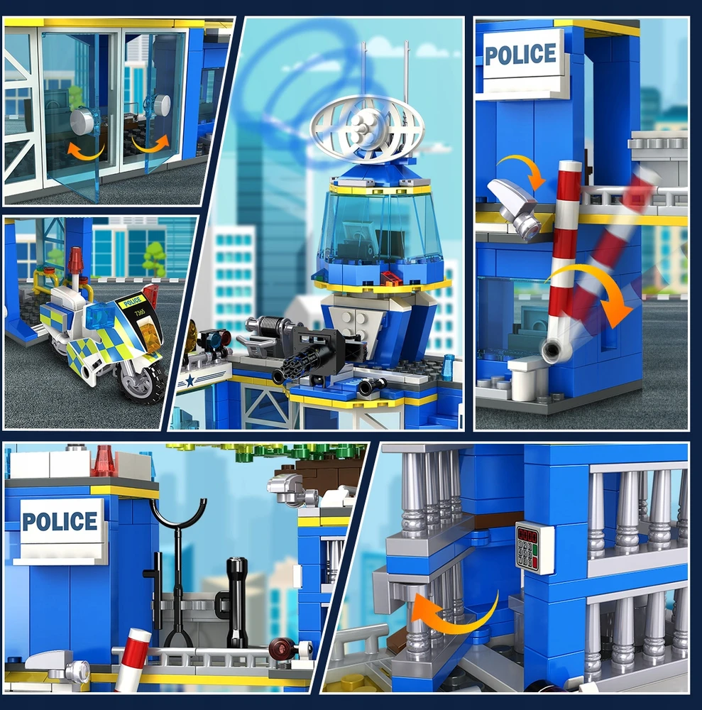 Hogokids BLOKŲ POLICIJOS NUOSTATOS LĖKTUVO LĖKTUVO BUTTERCYCLE POLICIJOS AUTOMOBILIŲ KALĖJIMO DOVANA 1260×