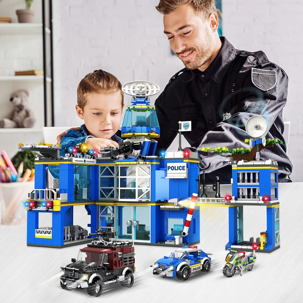 Hogokids BLOKŲ POLICIJOS NUOSTATOS LĖKTUVO LĖKTUVO BUTTERCYCLE POLICIJOS AUTOMOBILIŲ KALĖJIMO DOVANA 1260×