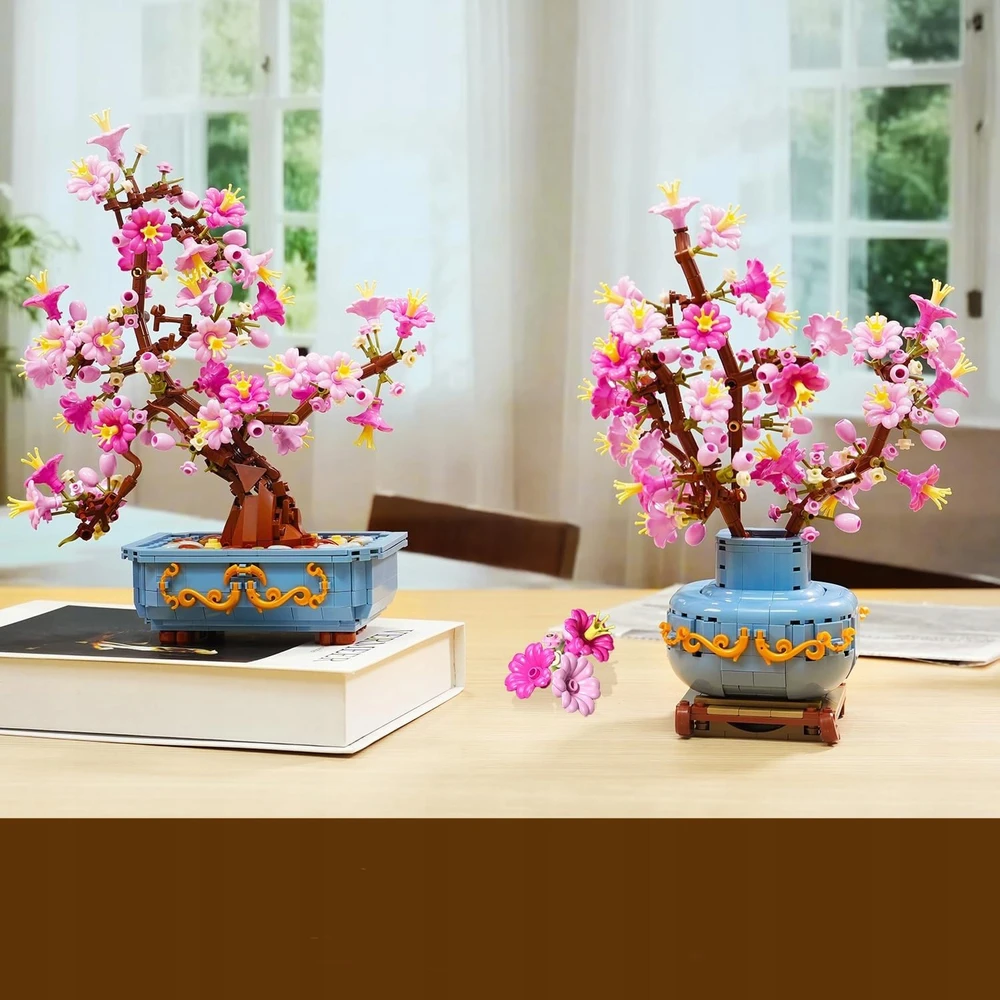 HOGOKIDS VYŠNIŲ GĖLIŲ BONSAI 775 ELEMENTAI BOTANIKOS KOLEKCIJA NAMŲ APDAILOS