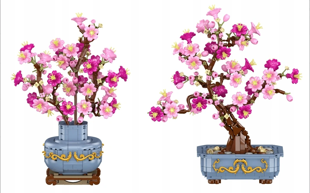 HOGOKIDS VYŠNIŲ GĖLIŲ BONSAI 775 ELEMENTAI BOTANIKOS KOLEKCIJA NAMŲ APDAILOS