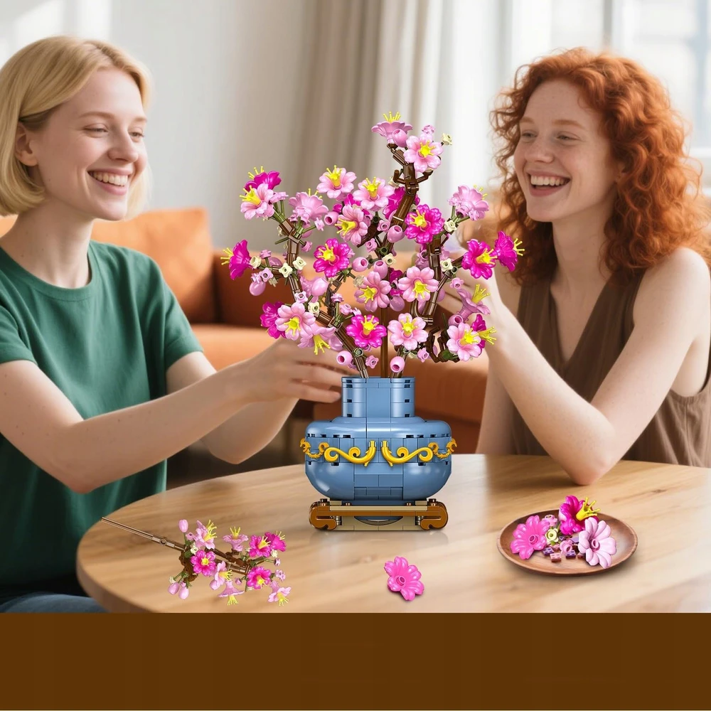 HOGOKIDS VYŠNIŲ GĖLIŲ BONSAI 775 ELEMENTAI BOTANIKOS KOLEKCIJA NAMŲ APDAILOS