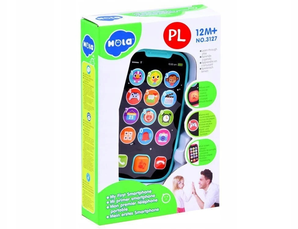 Hola interaktyvus TELEFONAS kūdikiui lenkų kalba