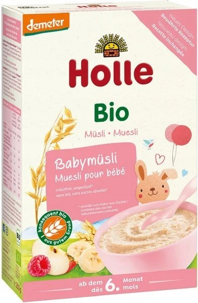 Holle Aviečių-bananų muslis, be pieno 250 g Ekologiškas